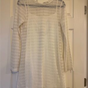 H&M Cream Lace Swim Coverup